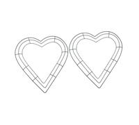 Angoily Anneaux en Fer de Cœur 20 CM Vert 2 Pièces pour Cerceau Floral Décoration Printanière et Saint-Valentin Anneaux pour Loisirs Créatifs et Couronnes Murales DIY