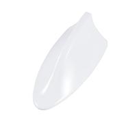 Angoily Antenne Aileron de Requin Blanche pour Voiture en Abs, Installation Facile, Réduit, Décoration Élégante et Fonction Radio FM/am Intégrée
