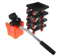 Angoily Appliance Lifter Set With Wheels Furniture Moving Tool Kit With Ergonomic Handle And Stackable Blocks Stable Heavy Object Lifter For Easy Relocation And Lifting