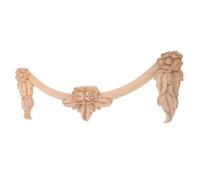 Angoily Applique Bois Sculpté Européen Décoration Angle Vintage Non Peinte pour Meubles Lits et Armoires Ornement Mural Décoratif Robuste
