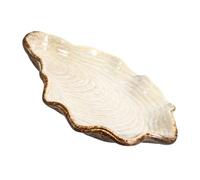 Angoily Assiette Créative Forme pour Desserts et Salades Plateau Décoratif pour Fruits Vaisselle Originale pour Restaurant et Buffet Couleur Café