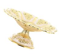 Angoily Assiette de Service à Collation en Alliage Doré, Petit Plateau Décoratif Porte-Fruits pour Maison et Hôtel, Plat à Fruits Secs Élégant pour Présentation et Apéritifs, Style