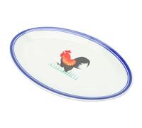 Angoily Assiette Décorative Poisson Vintage en Céramique Émaillée | Surface Polie, Motif Unique, Finition Lisse, Rangement Compact, pour Buffet, Service et Présentation Soignée