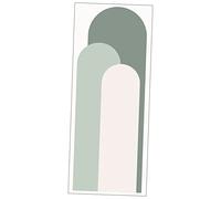 Angoily Autocollant Mural Décoratif en Pvc Vert Motif Arche pour Salon, sans Résidu de Colle, Facile à Poser, Décoration Murale Élégante et Créative
