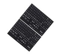 Angoily Autocollants Lot de 2 Feuilles en PVC Noir Facile à Coller Résidu pour Clavier D'ordinateur Portable pour Clavier Anglais de Bureau ou Portable
