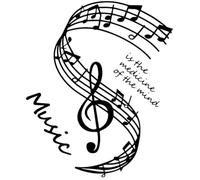 Angoily Autocollants Muraux Notes Musicales Décoratives 18.90X16.93 Pouces Pour Salon Chambre Bureau Facile À Poser Sans Résidu Décoration Musique Intérieure