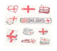 Angoily Autocollants pour Visage et Corps en Pvc Décoratifs et Amovibles, 2 Feuilles 5 Tatouages Temporaires, pour Match de Football et Fans Coupe du Monde 2022