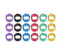 Angoily Bagues de Patte pour Pigeons Voyageurs Colorées en Aluminium, 18 Pièces, Identification Facile des Oiseaux, Repérage en Élevage, pour Pigeons, Perruches et Couleur Aléatoire