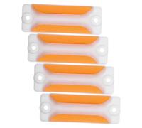 Angoily Balises Réfléchissantes Rectangulaires 120x40 Mm Jaune Double Pour Marquage De Chaussée, Lot De 4 Panneaux Signalisation Sécurité Routière, Réflecteurs Routiers Pour Entrée D'allée Et Garage