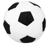 Angoily Ballon de Football Multifonctionnel en Peluche, Idéal pour Jouer à L'intérieur avec des Enfants. Modèle Noir de 23 Cm (9 Pouces).
