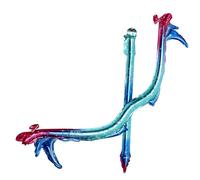 Angoily Ballon Géant Arc et Flèche en Aluminium Holographique Bleu Clair Accessoire Cosplay Cupidon Décoration Fête Garçon et Filles Kit Ballon Anniversaire Festival