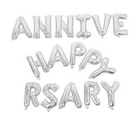Angoily Ballons Aluminium Décoratifs Joyeux Anniversaire Ensemble de Ballons Argentés pour Décoration Mariage Fête Anniversaire et Célébrations