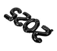 Angoily Ballons Numériques 2025 en Film Aluminium Noir Lot Décoratif pour Fête du Nouvel An et Remise de Diplômes Accessoires de Fête Résistants pour Décoration Murale et Centre de