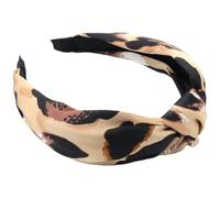 Angoily Bandeau à Imprimé Léopard en Satin et Plastique pour Cheveux de Femme, Élégant et Vintage, Décoratif sans Abîmer, pour Concerts et Sorties