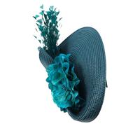 Angoily Bandeau à Plumes pour Femme Coiffe de Soirée Élégante Chapeau de Mariée avec Fleurs pour Cocktail et Déguisement