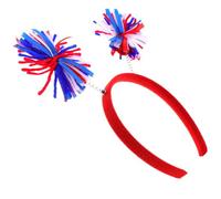 Angoily Bandeau Cheveux Femme Chic en Laine aux Trois Couleurs Rouge Blanc Bleu pour Fête de L'indépendance Ruban Extensible et Style pour Célébration Patriotique