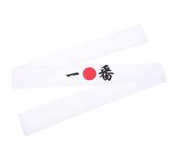 Angoily Bandeau de Chef en Coton Blanc Style Japonerie, Absorbeur de Sueur Réutilisable, Accessoire de Karaté pour Exercices Cuisine, Sensation Douce et Confortable