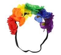 Angoily Bandeau de Costume à Fleurs Arc-en-ciel pour Femme Design Délicat, Léger et Résistant, pour Soirées Nocturnes et Fêtes Lgbt Pride