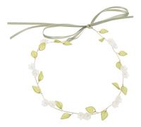 Angoily Bandeau Décoratif Floral Mariée Cristaux Verts, Élégant et Délicat, Facile à Fixer, Style Romantique pour Engagements et Port Quotidien