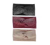 Angoily Bandeaux Croisés Accessoires de Yoga en Polyester pour Cheveux Femme Lot de 3 Confortables et Protecteurs, Fitness