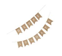 Angoily Bannière à Suspendre 100 Jours d'Anniversaire Bébé en Lin Cordon Décoration Fête Intérieure et Extérieure pour Célébration 100 Jours Drapeau Fanion Festif