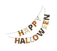 Angoily Bannière Halloween Citrouille Décorative Suspendue pour Fête Automne Kit Décoration Saisonnière Happy Halloween Guirlande Fanions Papier à Suspendre pour Maison et Soirée