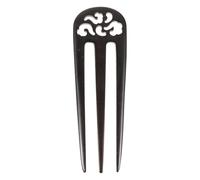 Angoily Bâtonnet à Cheveux en Bois de Santal Vintage Fourchette à Cheveux Simple à 3 Dents Ajourées Accessoire Coiffure Rétro pour Femmes et Filles pour Fêtes et Cérémonies