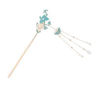 Angoily Bâtonnets à Cheveux Chinois Bleu Émaillé Épingles à Cheveux Asiatiques Légères Motif Floral Raffiné Accessoires Coiffure pour Chignons Traditionnels et Tenues Hanfu pour Femmes