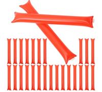 Angoily Bâtons Gonflables Rouges en PE Légers et Bruyants Lot de 50 Accessoires pour Encourager et Animer pour Activités Extérieures et de Basketball