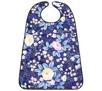 Angoily Bavoir Imperméable pour Adulte en Polyester Double Protection et Fermeture Adhésive, pour Repas des Personnes Âgées et Patients