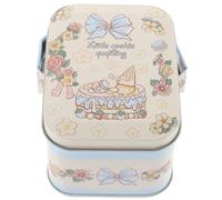 Angoily Boîte à Biscuits en Fer-Blanc avec Poignée Petite Boîte à Friandises de Noël Contenant à Bonbons Robuste et Portable Décoration Festive pour Présents et Stockage Alimentaire