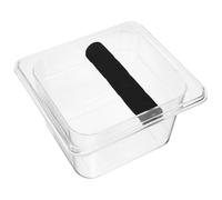 Angoily Boîte à Espresso en Acrylique Transparent Petit Format, Bac à Café Usagé Antidérapant, Accessoire pour Machines à Expresso, pour Compost et Rangement sous Machine, Capacité