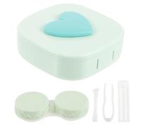 Angoily Boîte à Lentilles de Contact Portable en Plastique Résistant, Étanche et Anti-Fuite, Voyage Activités en Plein Air, Design Carré Miroir Intégré