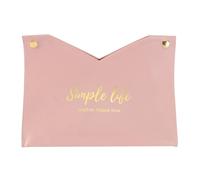Angoily Boîte à Mouchoirs en Cuir Rose pour Salle de Bain et Salon, Porte-Serviettes Compact, Rangement Pratique pour Sachets en Papier, Conteneur de Mouchoirs Design Nordique