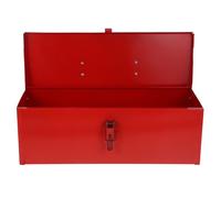 Angoily BoîTe À Outils En TôLe Rouge 39Cm X 16Cm X 13Cm BoîTe De Rangement Portable Avec Serrure - Coffret MéTallique Robuste Pour Usage Domestique Et Atelier