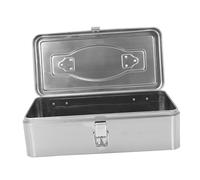 Angoily Boîte à Outils INOX Capacité Importante Portable Organisateur Métal Robuste avec Poignée Coffre Rangement Multi-Usage pour Garage Atelier et Réparations Maison