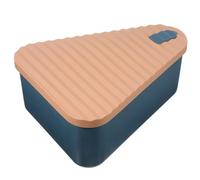 Angoily Boîte à Pizza en Silicone Réutilisable Petite Taille Bleue Boîte de Rangement Alimentaire Saine et Pratique Contenant Porte-Parts de Pizza pour Transport et Conservation Lors de