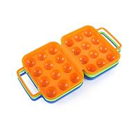 Angoily Boîte à Œufs Portable En Plastique Bleu Pour 12 Œufs, Conteneur Hermétique Couvercle Verrouillable, Pour Camping Cuisine, Protection Anti-casse, Rangement Pratique Et Solide