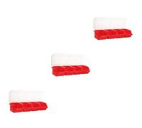 Angoily Boîte De 3 Pièces Boîte De Rangement pour Pièces De Vis Outil Rauque Rose Petit Tiroir Compartiment Garage Perles Banquiers Étagères Suspendues Pouvoir Afficher Cas Plastique Rouge