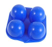 Angoily Boîte de Conservation des Œufs à 4 Compartiments, Plastique Bleu, Couvercle Transparent, Fermeture Sécurisée pour Réfrigérateur et Pique-niques