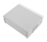 Angoily Boîte de Jonction Métallique Robuste avec Panneaux Avant et Arrière Gris Boîtier Projet Électronique pour Équipements de Communication et Mesure Facile à Installer et Durable pour