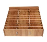 Angoily Boîte de rangement en bois pour téléphone portable avec 30 compartiments - Organiseur multifonction pour salle de classe, salle de conférence et ateliers, sûr et robuste, léger et portable