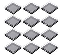 Angoily Boîte de Rangement pour Faux Ongles 12 Pièces Étui Porte-Pièces à Ongles Noir Intérieur Transparent Support de Présentation pour Accessoires Manucure et Fournitures Salon
