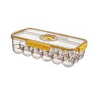 Angoily Boîte de Rangement pour Œufs Réutilisable à 18 Compartiments, en Pet, Empilable, pour Garder les Œufs Frais et Bien Rangés au Réfrigérateur