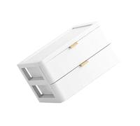 Angoily Boîte de Rangement Tiroir Multicouche Organise Bijoux et Objets Quotidiens Maison Bureau en Plastique Pp Blanc, Résistante à L'usure