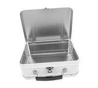 Angoily Boîte Lunch Métal Vintage avec Verrou Boîte à Déjeuner Tôle pour École Travail Pique- Réutilisable et Facile à Nettoyer Format Moyen