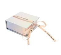 Angoily Boîte Présent Magnétique à Clapet en Carton Argenté Format Moyen Boîte D’Emballage pour Festival et Anniversaire Multifonctionnelle pour Bijoux et Petits Présents