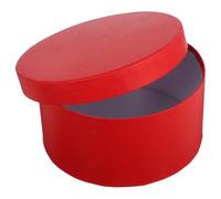 Angoily Boîte Ronde de Rangement pour Fleurs Stabilisées Boîte Présent Petite Taille 18X9 CM en Papier Rigide Aspect Cuir Rouge avec Couvercle pour Bouquets Couleur Couleur