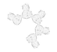Angoily Boîtes à Bonbons et Lot de 5 ou Ours en Ps Transparentes, Boîte de Rangement Multifonctionnelle Emballage Prêt pour Saint-valentin Mariage