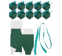 Angoily Boîtes à Dragées en Papier Kraft Vert 50pcs pour Mariages et Grands Événements Design Multifonctionnel et Ruban Décoratif